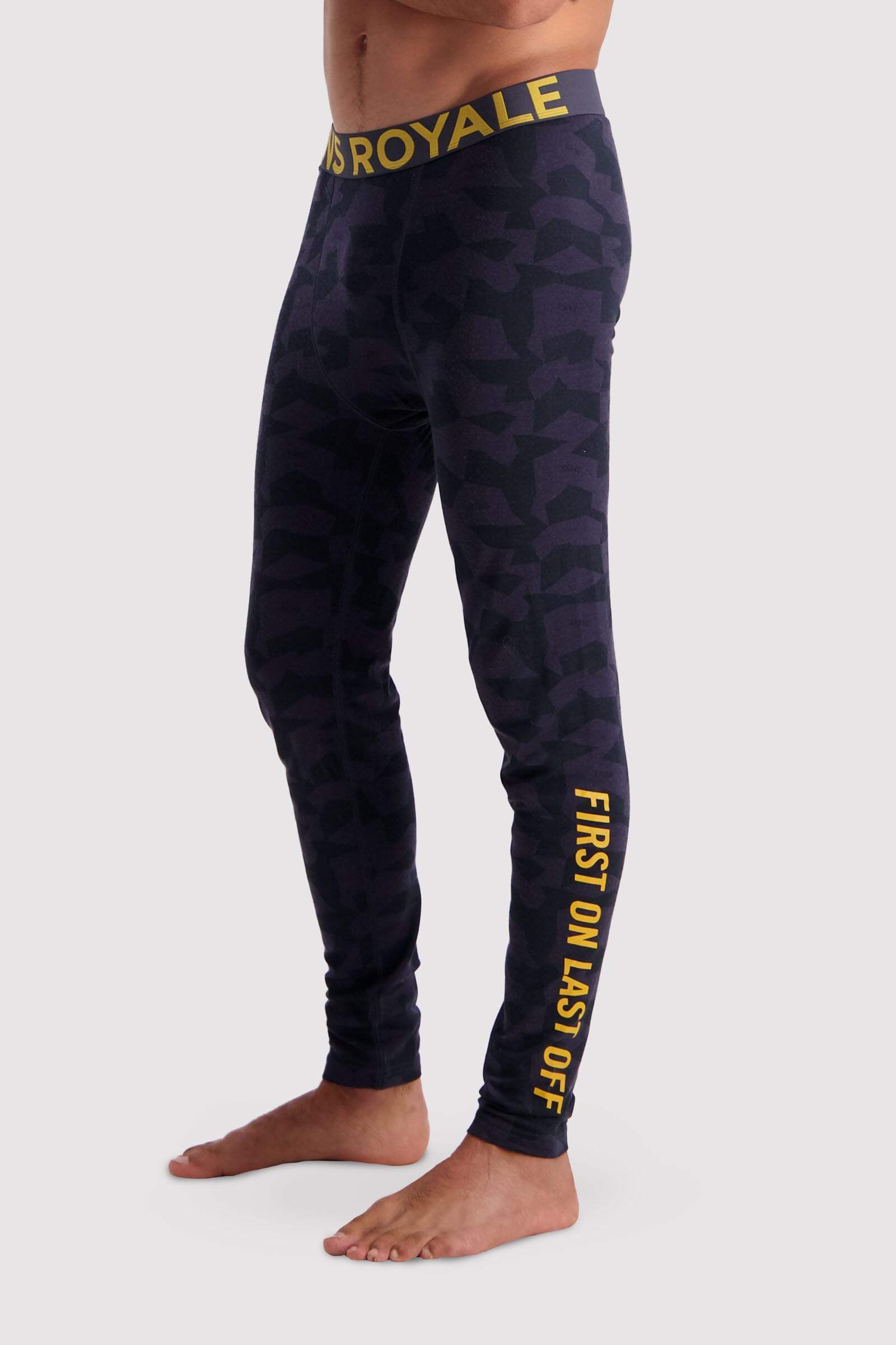 Mons Royale Miesten Välikerrastohousut - Double Barrel Legging, 9 Iron Camo / L
