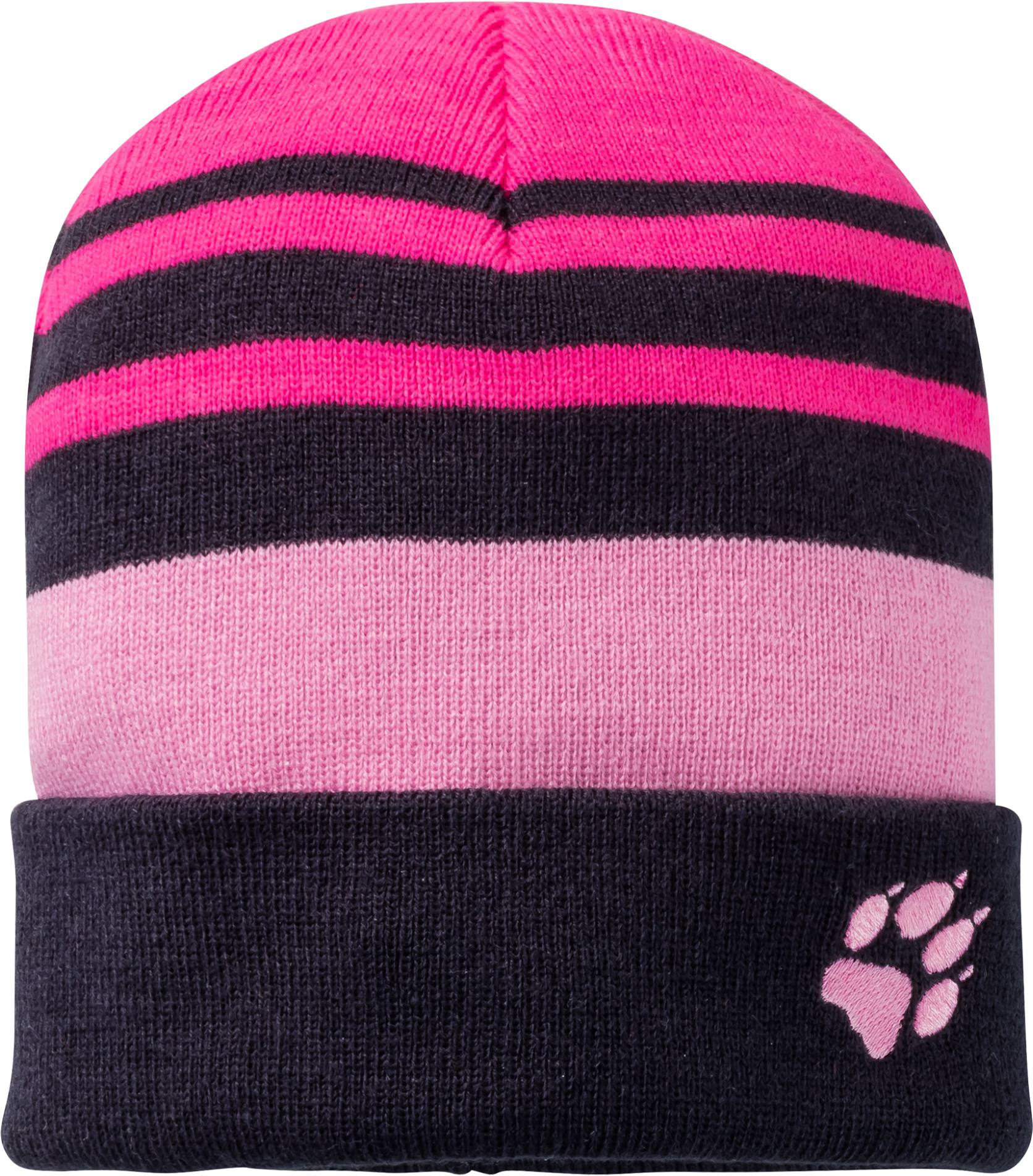Stripy Knit Cap Kids Peony M