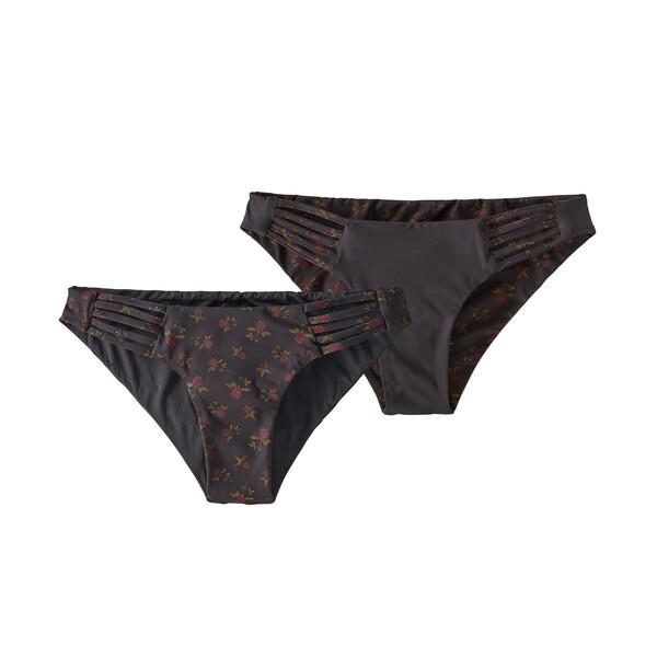 Käännettävä Seaglass Bay Bikini alaosa - Kierrätettyä polyesteria, Clover Small: Ink Black / XS