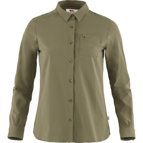 Fjällräven Övik Lite Shirt Ls W - Green - Naiset - L