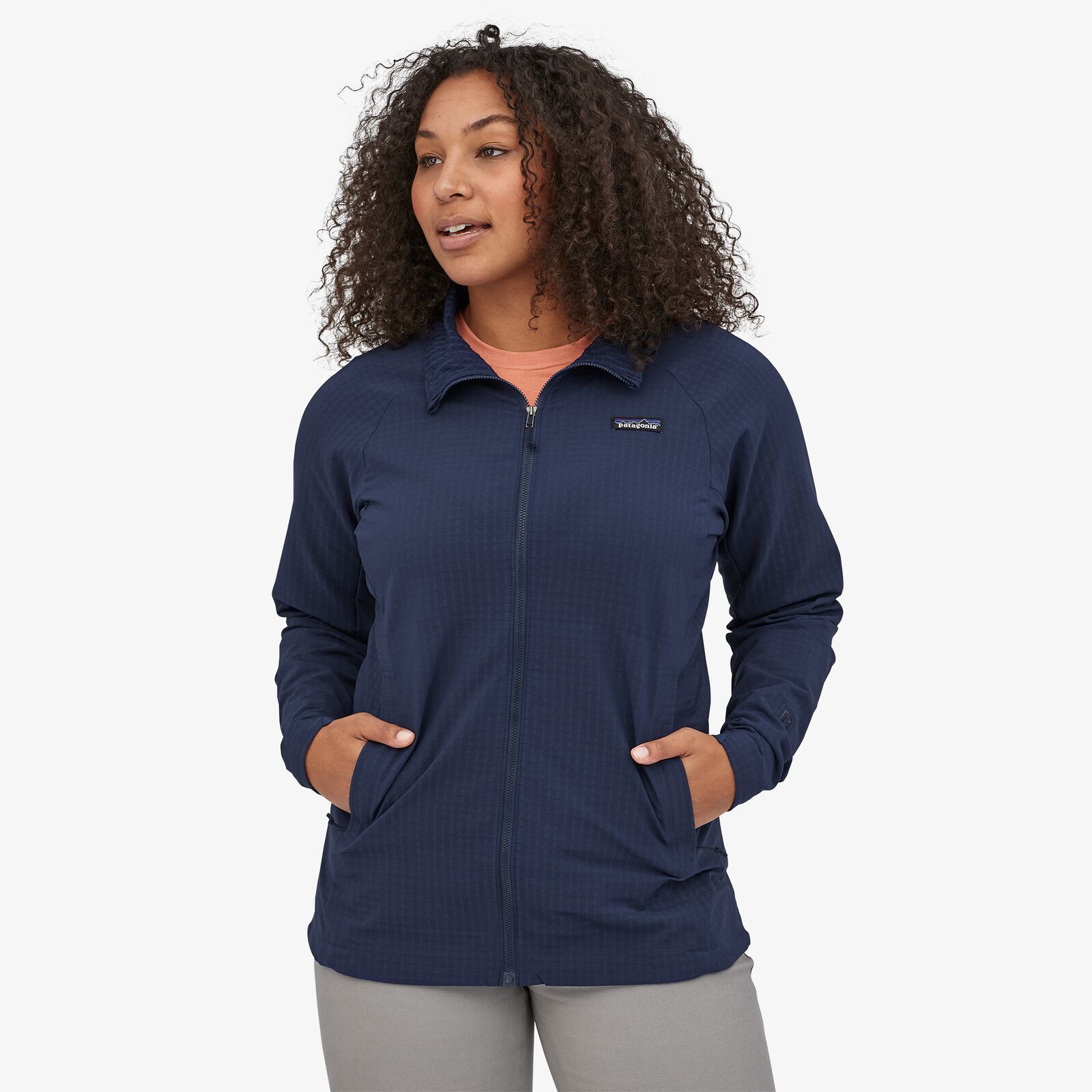 Patagonia Naisten R1® TechFace Takki - Kierrätetystä polyesterista, Classic Navy / XS