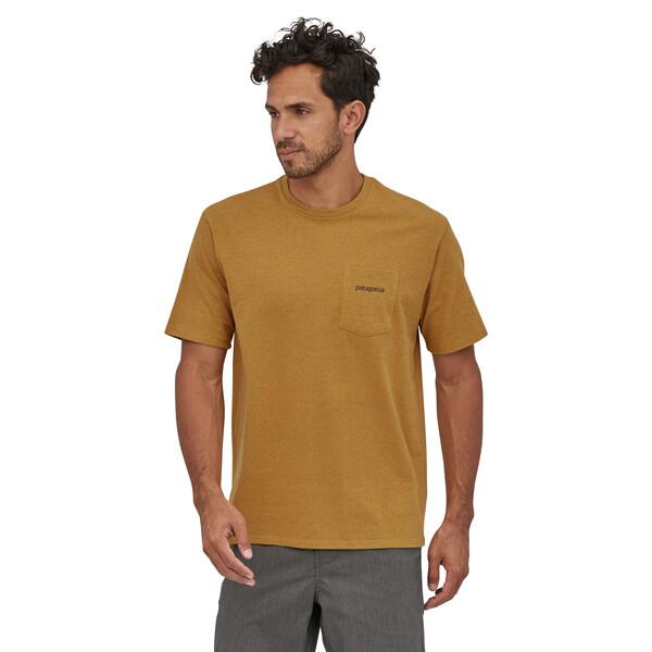 Patagonia Miesten Line Logo Ridge Pocket Responsibili-Tee®, Buckwheat Gold / S