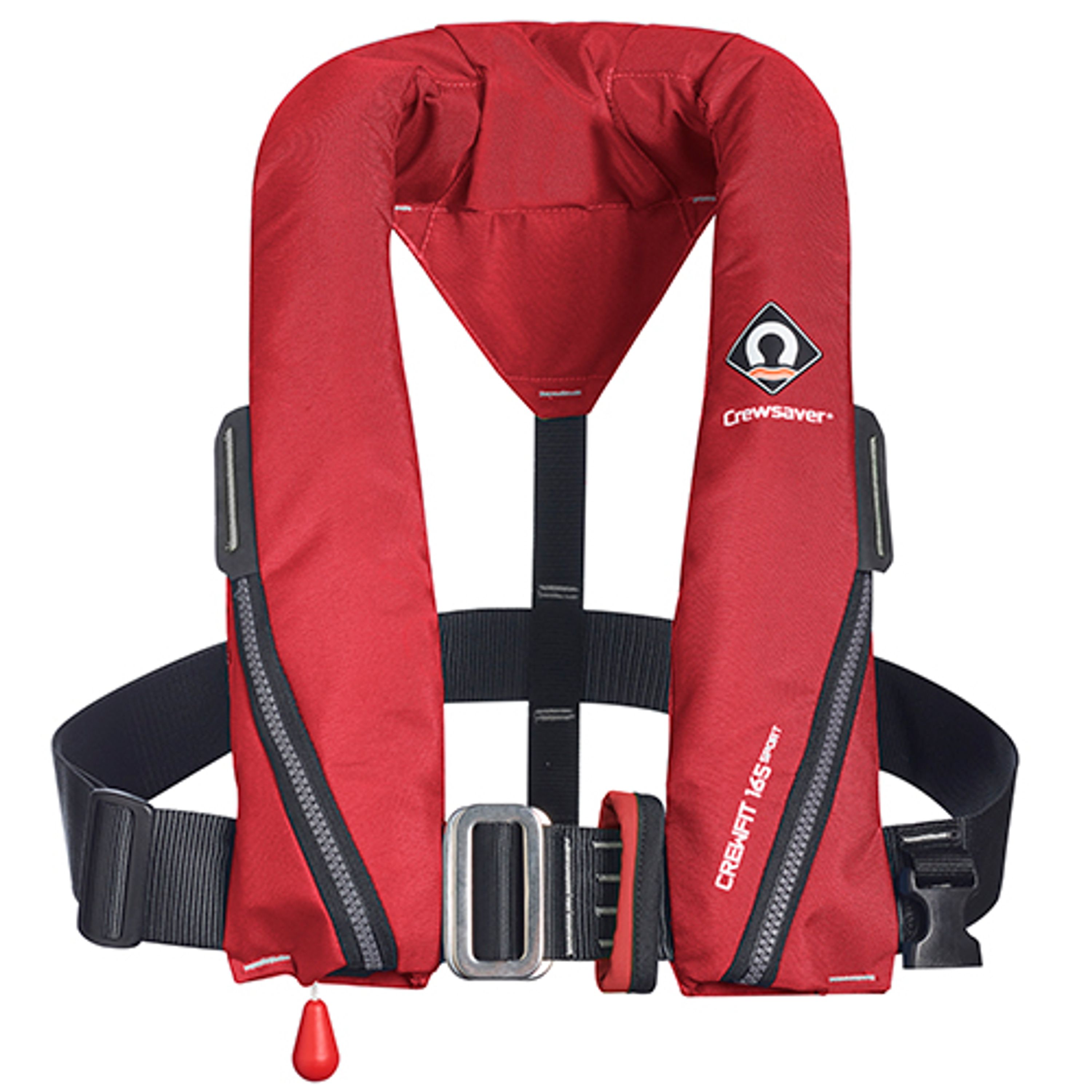 Automaattiliivi, crewfit 165n sport, punainen, d-rengas