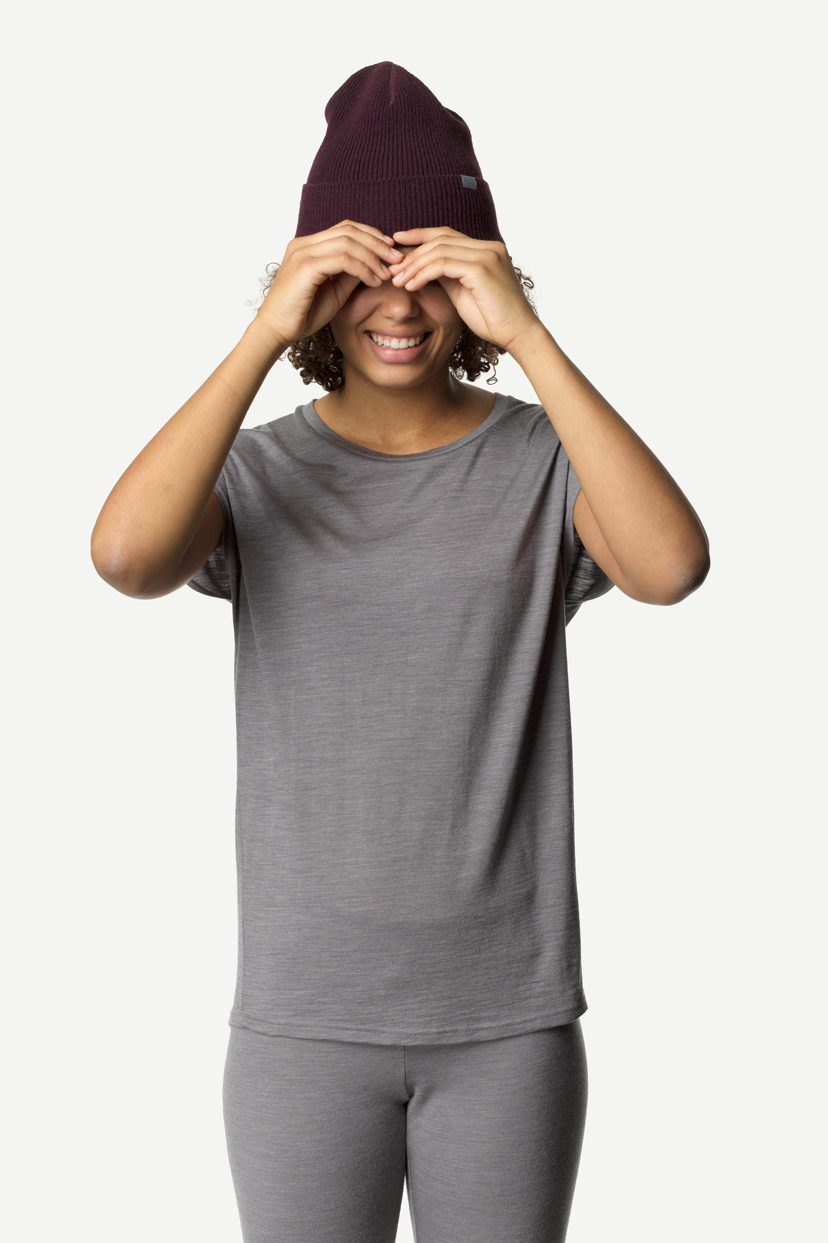 Naisten Activist Tee – T-paita merinovillasta ja tencelistä, Soft Grey / S