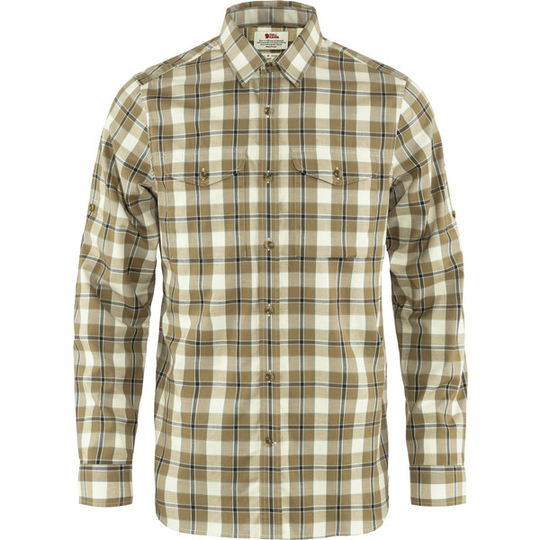 Fjällräven Singi Flannel Shirt Ls M - Buckwheat Brown-patina Green - Miehet - L