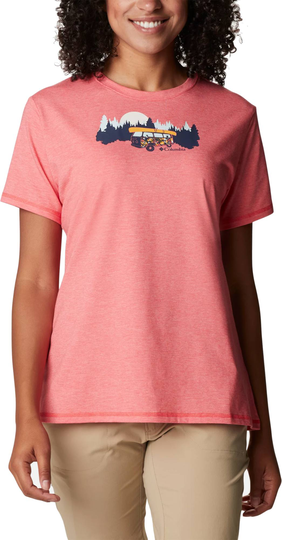 Women's Sun Trek Graph II Tee Punainen L