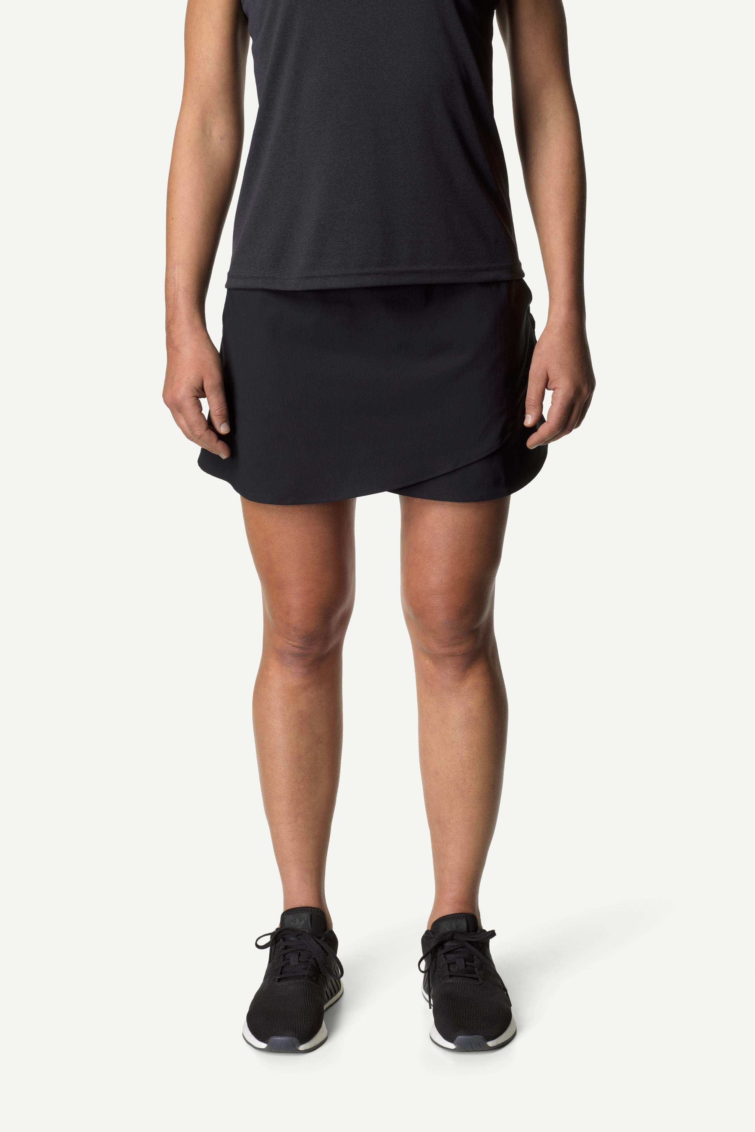 Houdini Women's Skort - Recycled Polyester, True Black / S