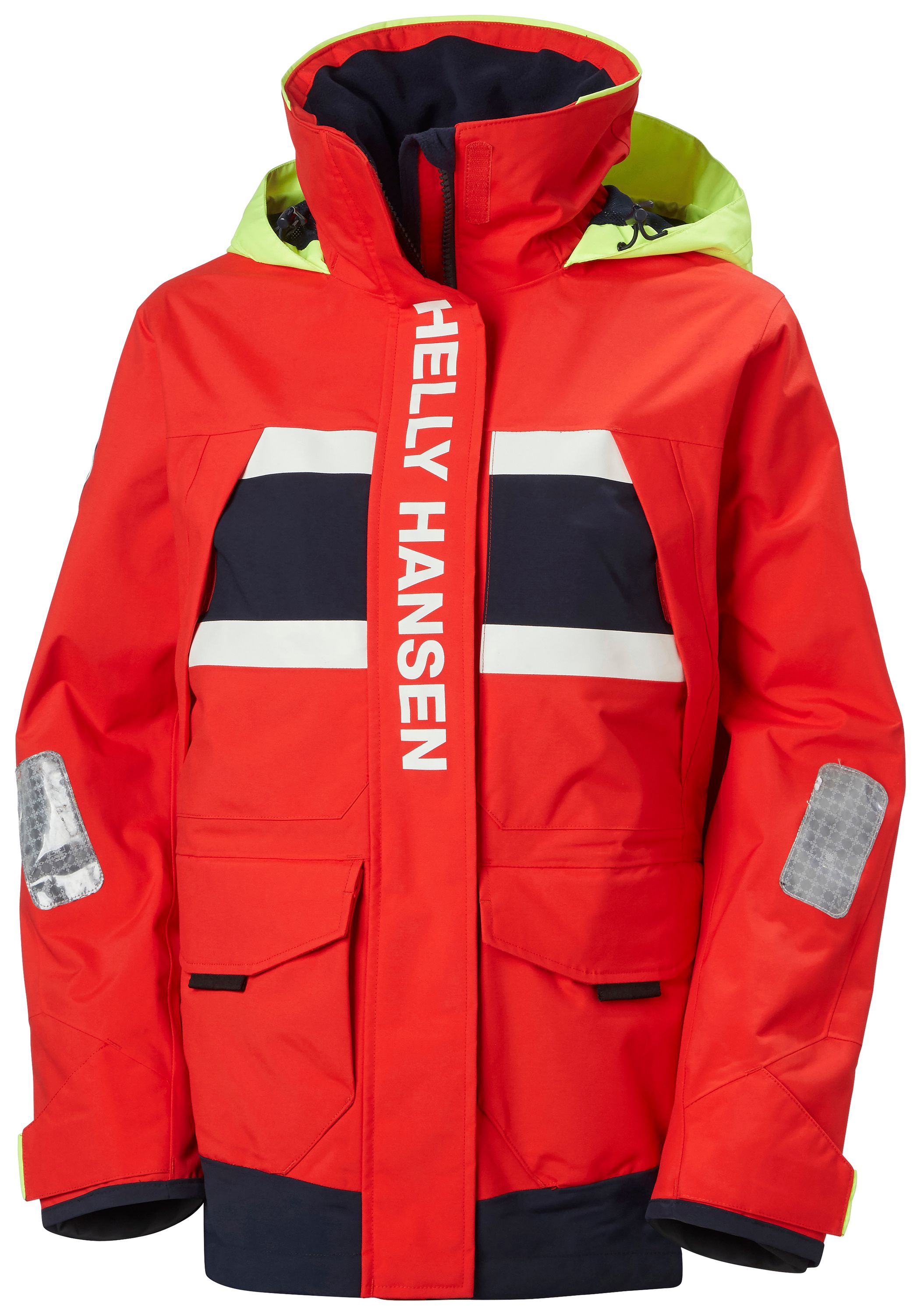 Helly hansen salt coastal, naisten purjehdustakki, punainen, koko xs