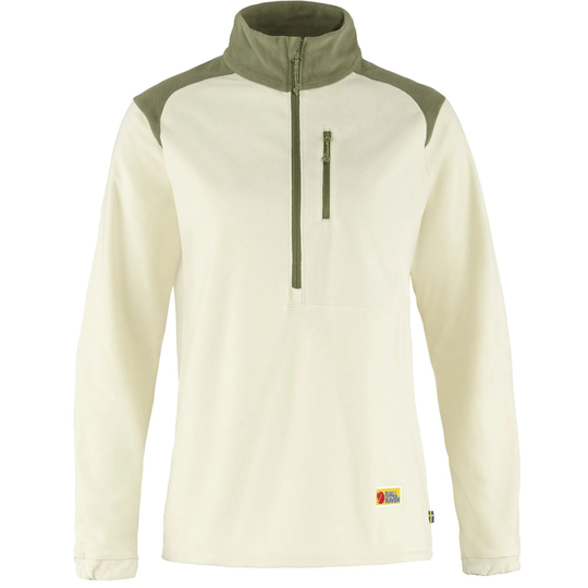 Fjällräven Naisten Vardag Lite fleecepaita - Kierrätettyä polyesteria, Chalk White-Light Olive / S