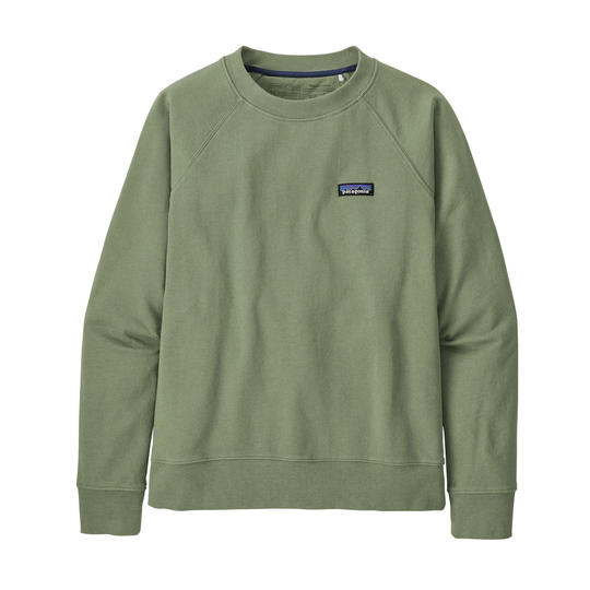 Patagonia Naisten P-6 Label Organic Crew collegepaita - Luomupuuvillaa, Sedge Green / M