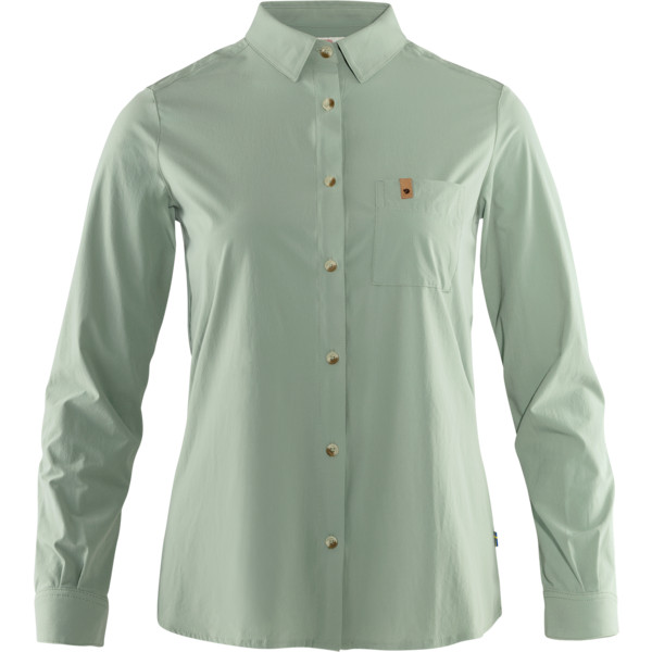 Fjällräven Övik Lite Shirt Ls W - Sage Green - Naiset - L
