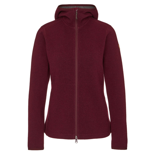 Fjällräven High Coast Wool Hoodie W - Dark Garnet - Naiset - L