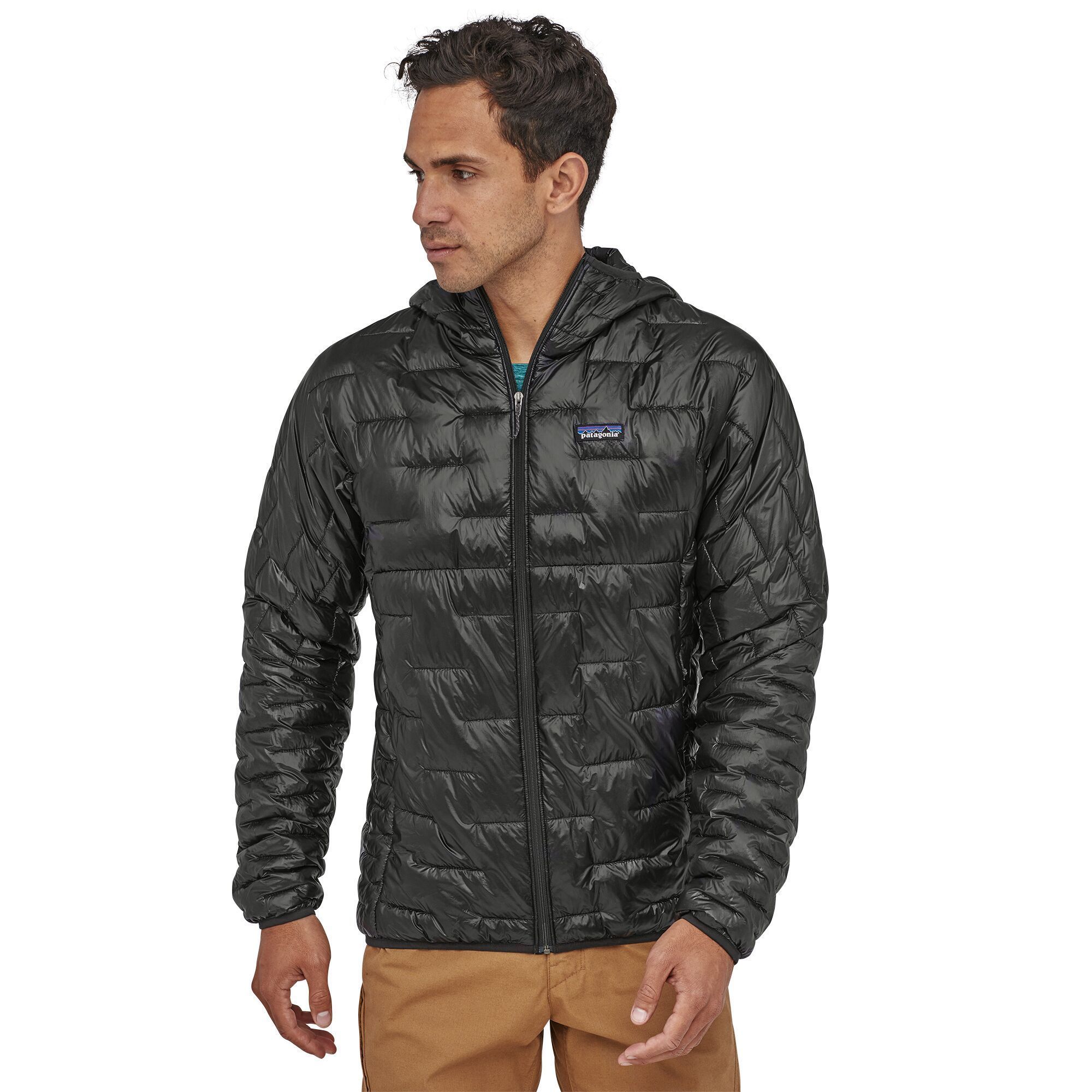Patagonia Miesten Micro Puff Hupullinen Toppatakki - PlumaFill eriste, Black / S