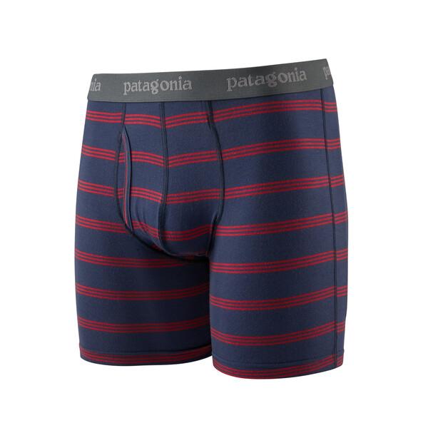 Patagonia Miesten Essential Bokserit Urheiluun - TENCEL-kankaasta, Pier Stripe: New Navy / S / 6"