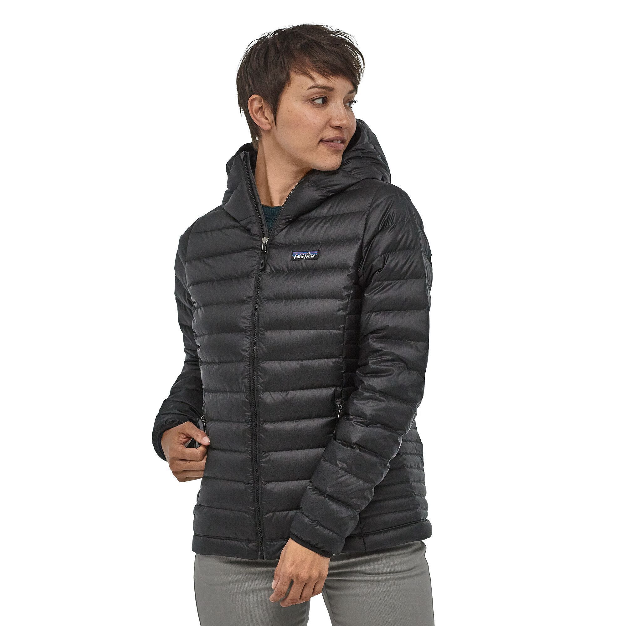Patagonia Naisten Down Sweater Hupullinen Untuvatakki - Eettisestä Untuvasta, Black / XS