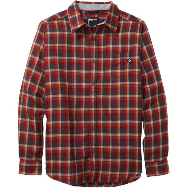 Marmot Fairfax Midweight Flannel Ls - Dark Steel - Miehet - S