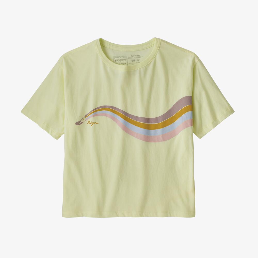 Patagonia Women's Psychedelic Slider Organic Easy Cut Tee, Isla Yellow / XS