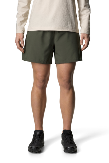 Houdini Naisten Pace Wind Shortsit - 100% Kierrätettyä polyesteria, Baremark Green / S
