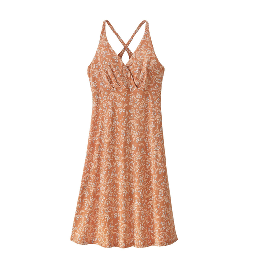 Patagonia Naisten Amber Dawn Kesämekko - Luomupuuvillaa, Hillside Trails: Toasted Peach / L