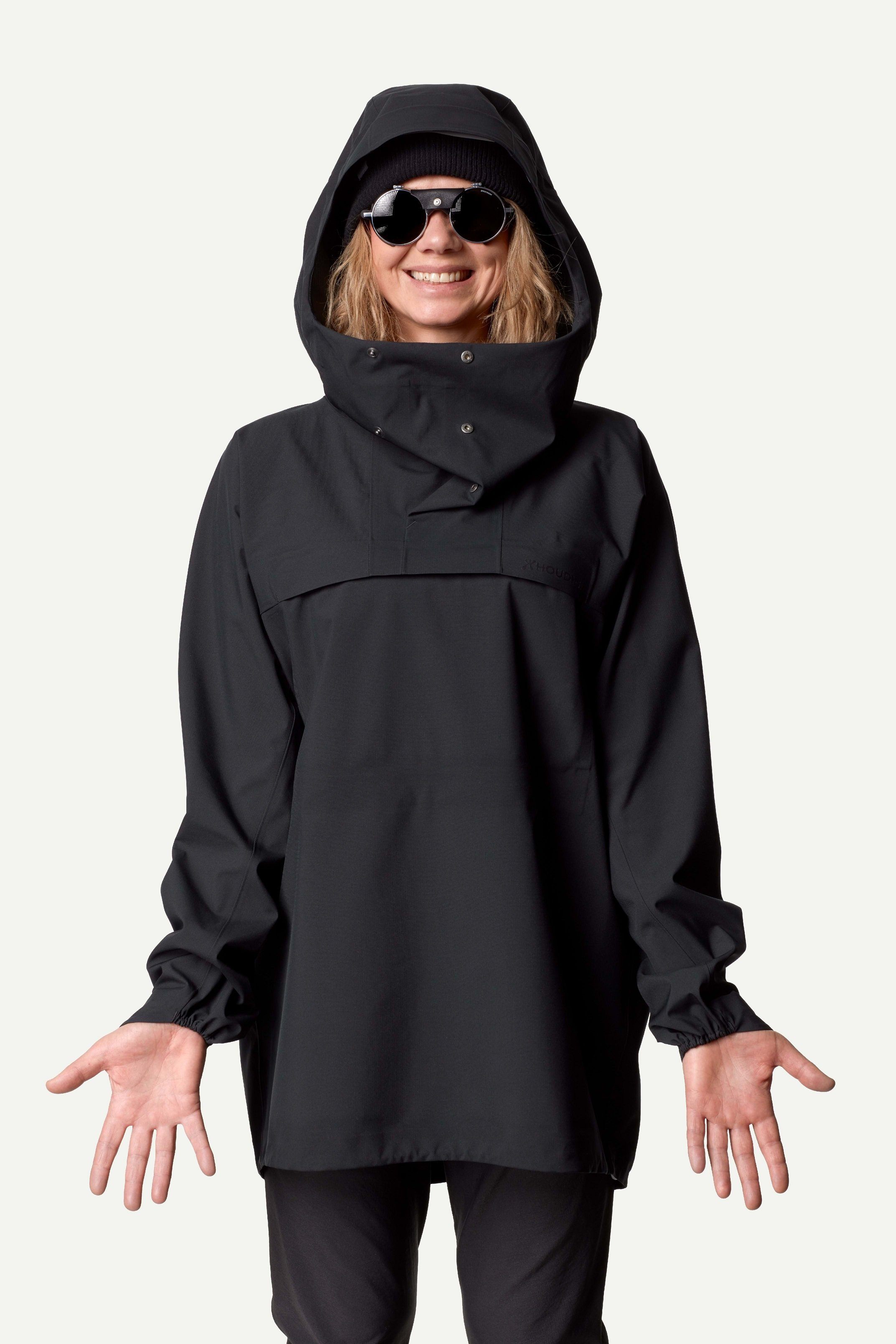 Houdini Unisex The Shelter – veden- ja tuulenpitävä anorakki, True Black / XS/S