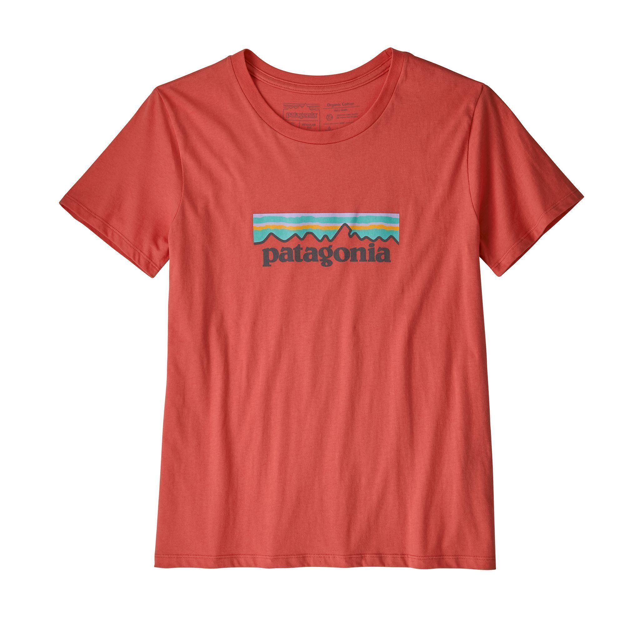 Patagonia Pastel P-6 Logo Organic Cotton Crew T-Paita - Luomupuuvilla, Spiced Coral / S