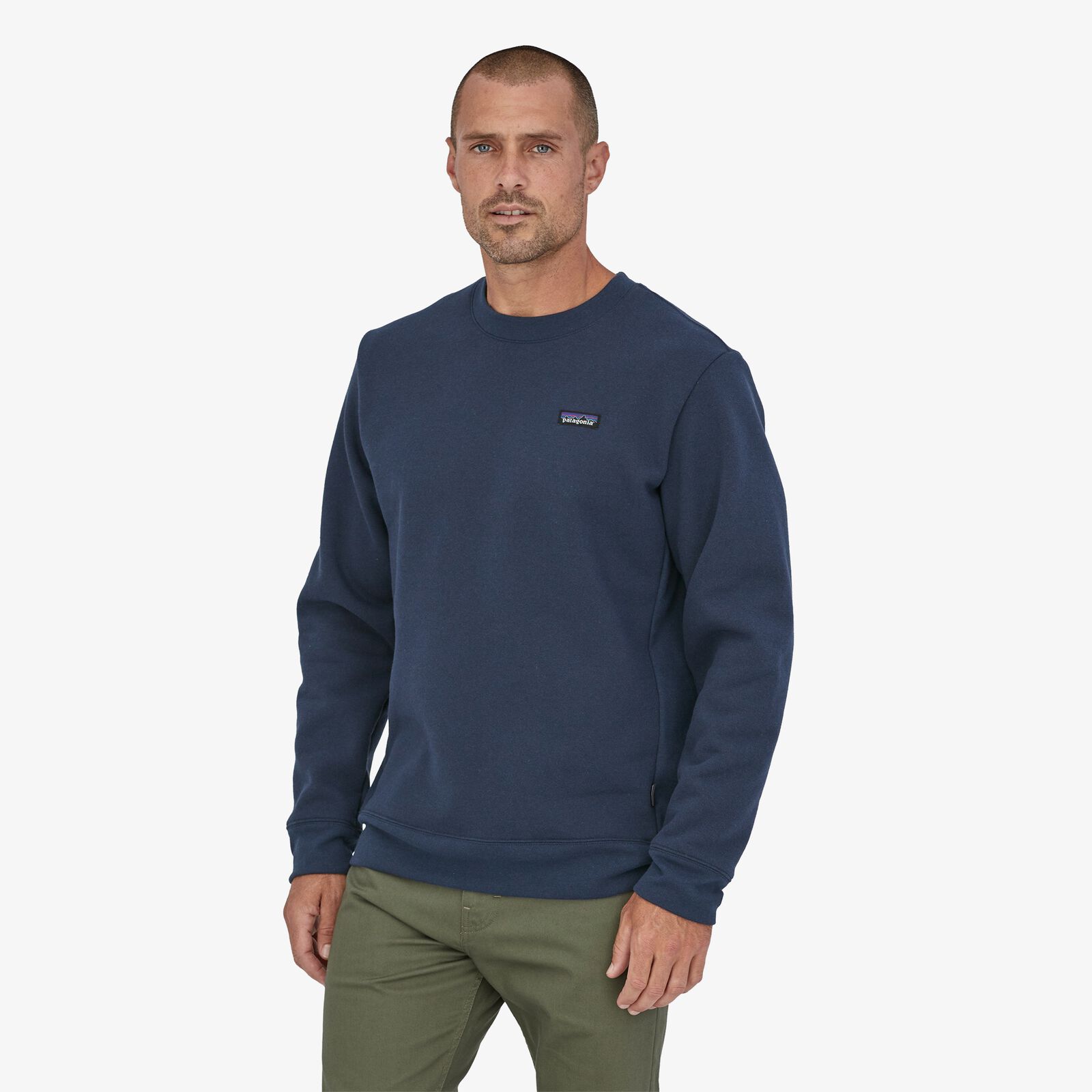 Miesten Patagonia P-6 Label Uprisal Crew Sweatshirt – kierrätetyistä materiaaleista, New Navy / L