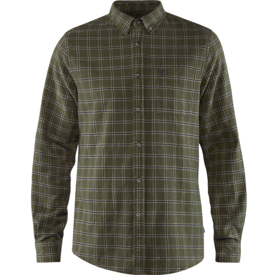 Fjällräven Övik Flannel Shirt M - Deep Forest - Miehet - S