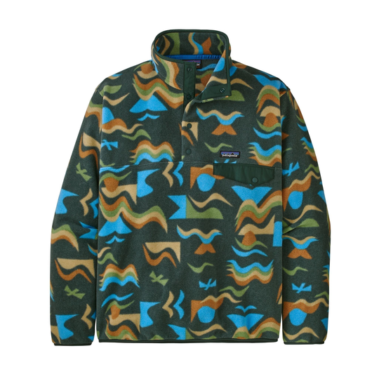 Miesten Patagonia Synchilla Snap-T Fleece Pullover - Fleecepaita, Arctic Collage: Northern Green / XL