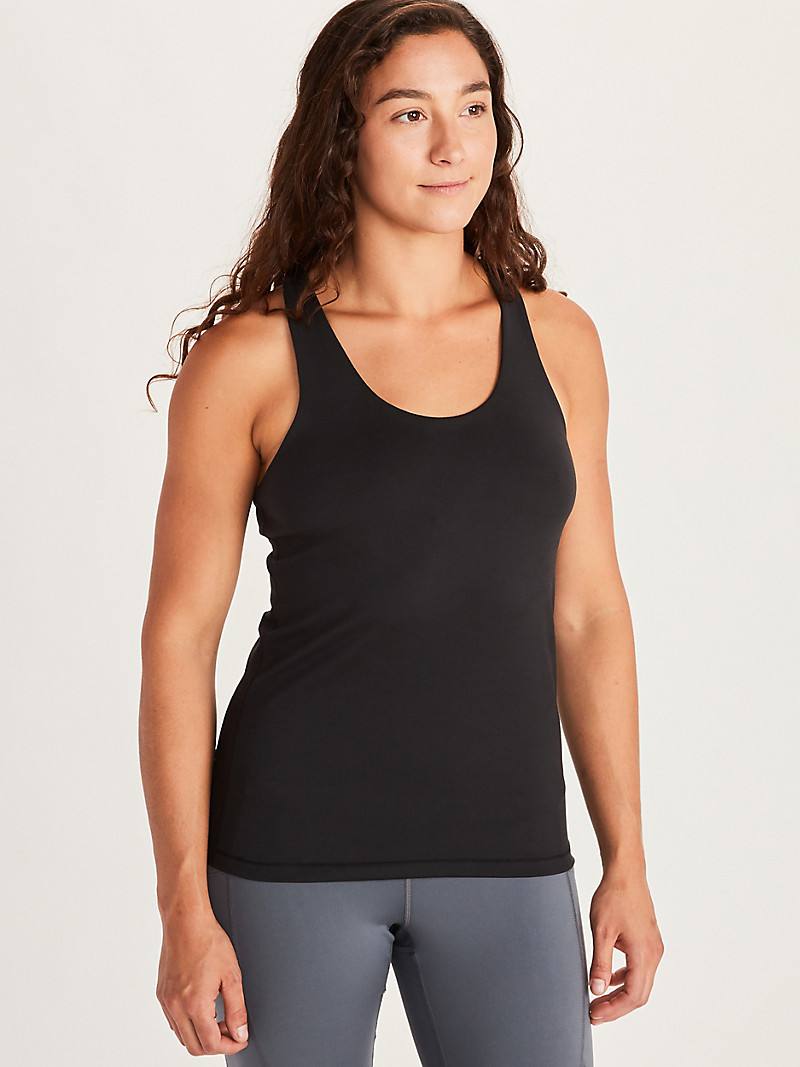 Women's Leda Tank Top Musta S