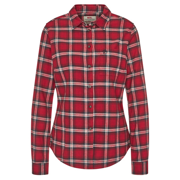 Fjällräven Övik Flannel Shirt W - Deep Red - Naiset - L