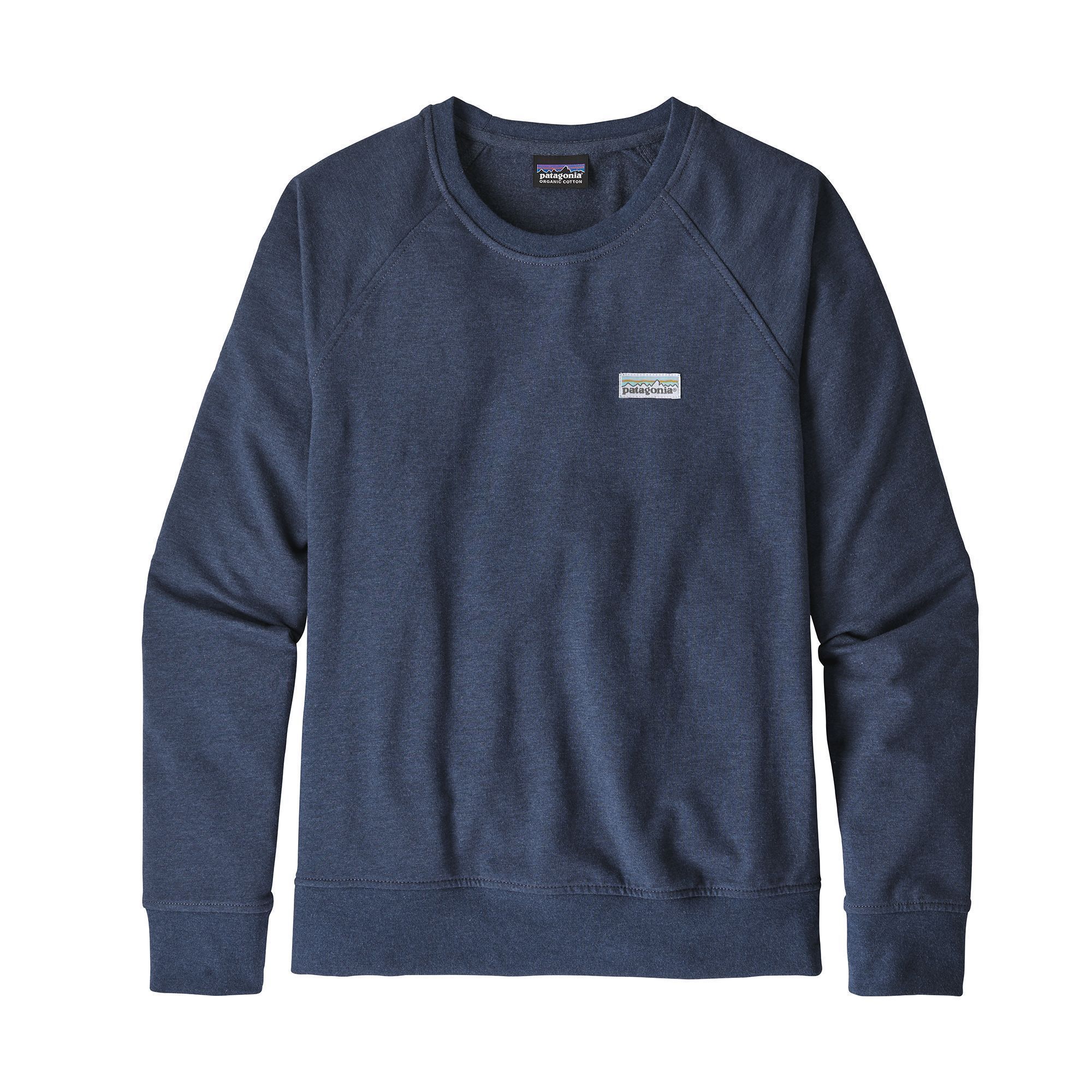 Patagonia Naisten Pastel P-6 Label Ahnya Crew Sweatshirt - Luomupuuvillasta, Stone Blue / XS