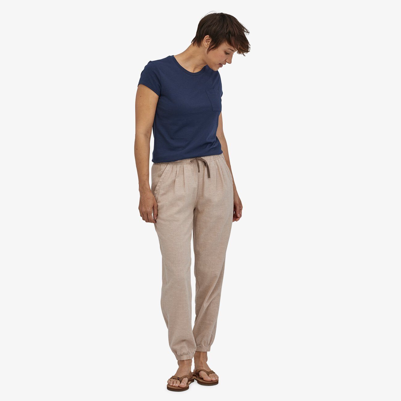 Patagonia Naisten Island Hemp Beach Housut, Goshawk Dobby: Dark Pelican / L