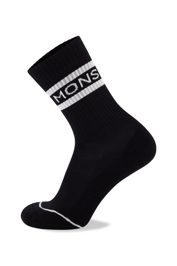 Mons Royale Signature Crew -merinovillasukka, Black / White / 42-44