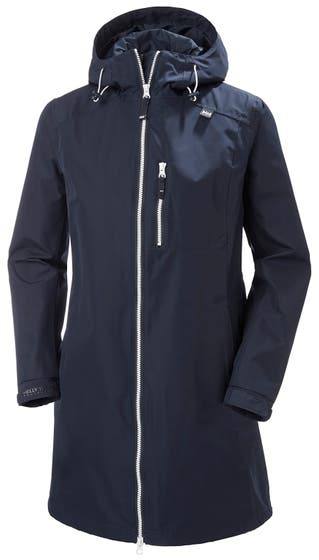 Women's Long Belfast Jacket Navy L