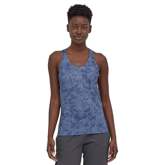 Patagonia Naisten Mibra Tank Top - vastuullisesti valmistettu, Monkey Flower: Current Blue / S