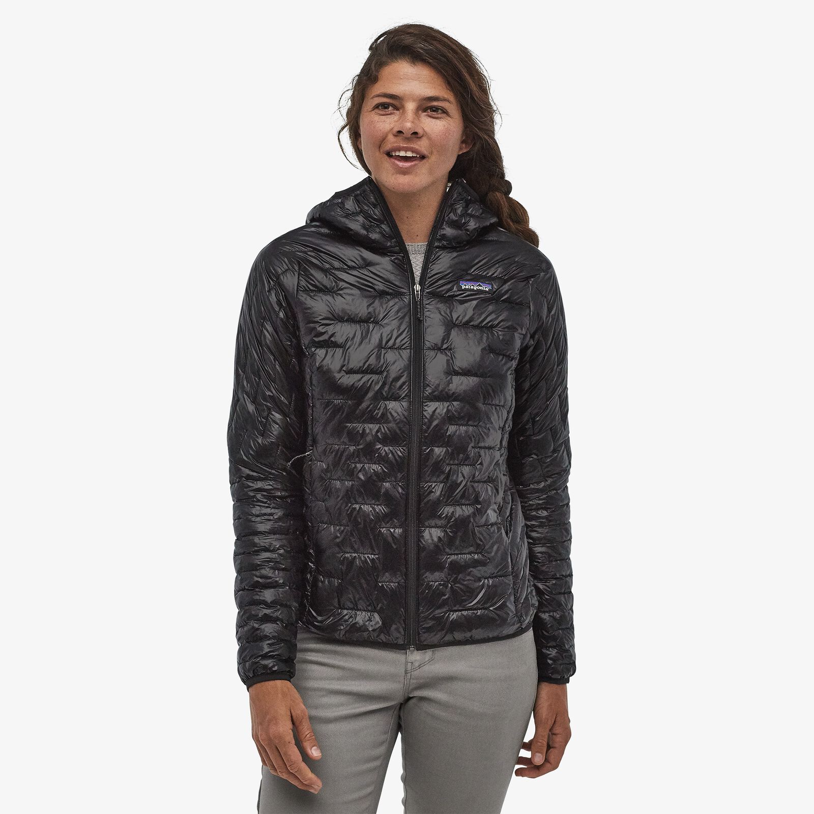 Naisten Micro Puff® Hupullinen Takki - PlumaFill toppavuorella, Black / XS