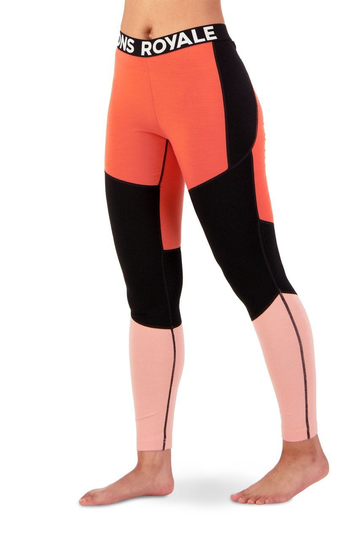 Mons Royale Naisten Olympus 3.0 Aluskerraston Leggingsit - Merinovillasta, High Vis / XL