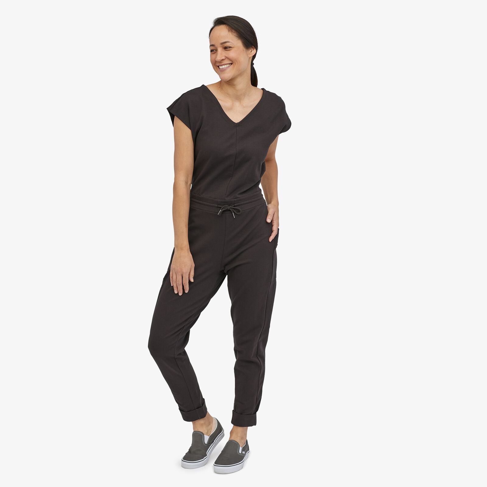 Naisten Roaming Jumpsuit haalari - Luomupuuvillaa, Black / XS