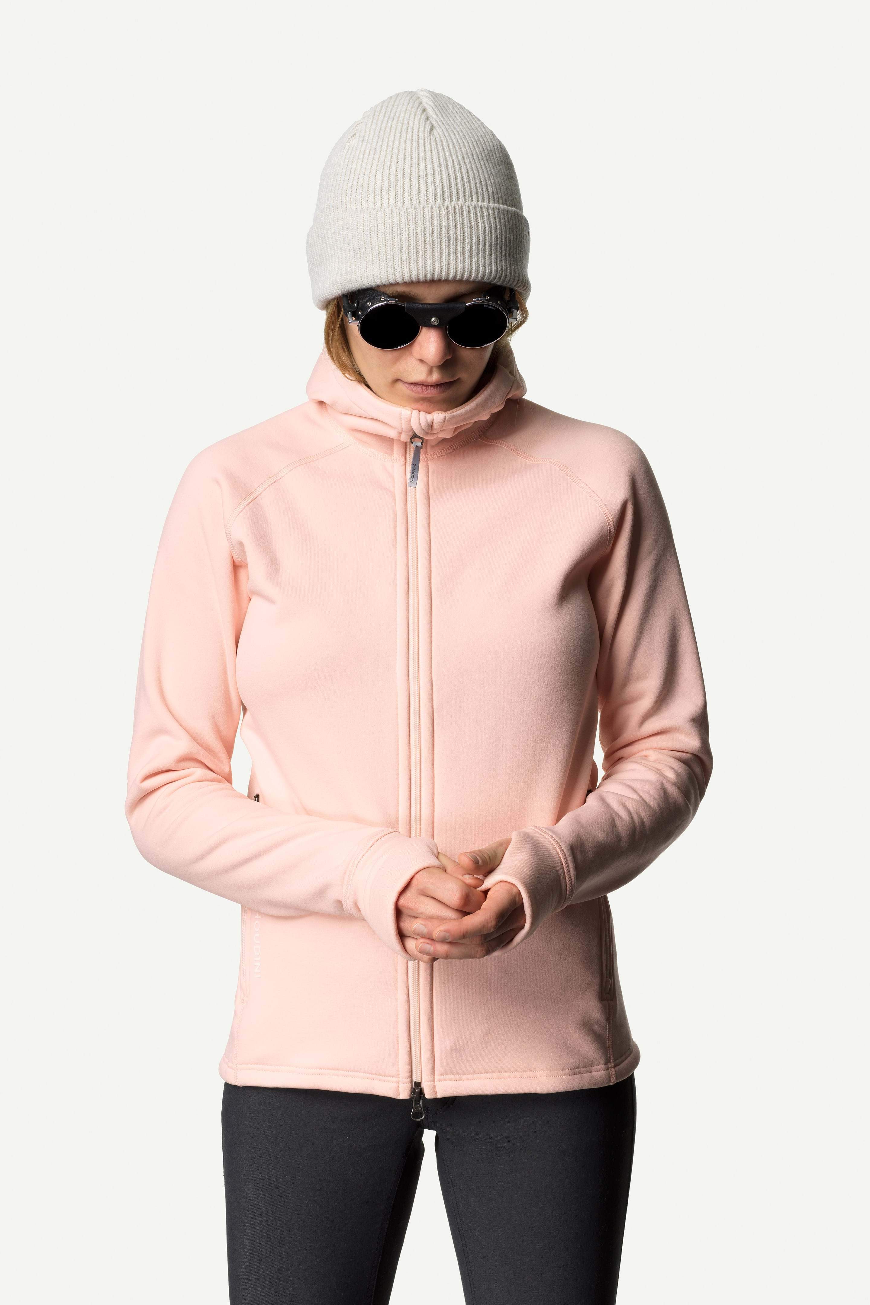 Naisten Houdini Power Houdi – Lämmin ja kestävä fleecehuppari, Dulcet Pink / S