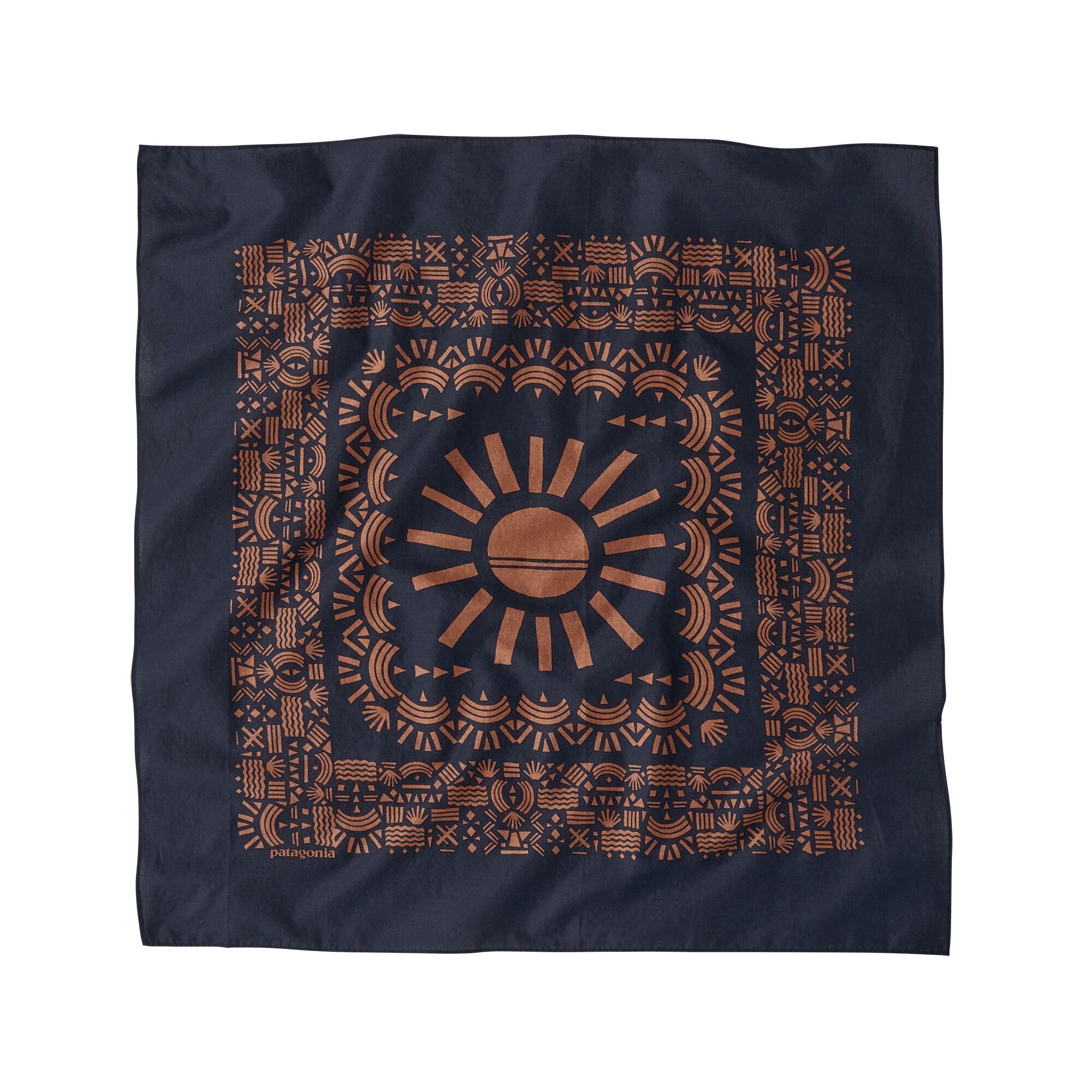 Patagonia Bandana - 100 % luomupuuvillahuivi, Canyon Block Bandana: New Navy