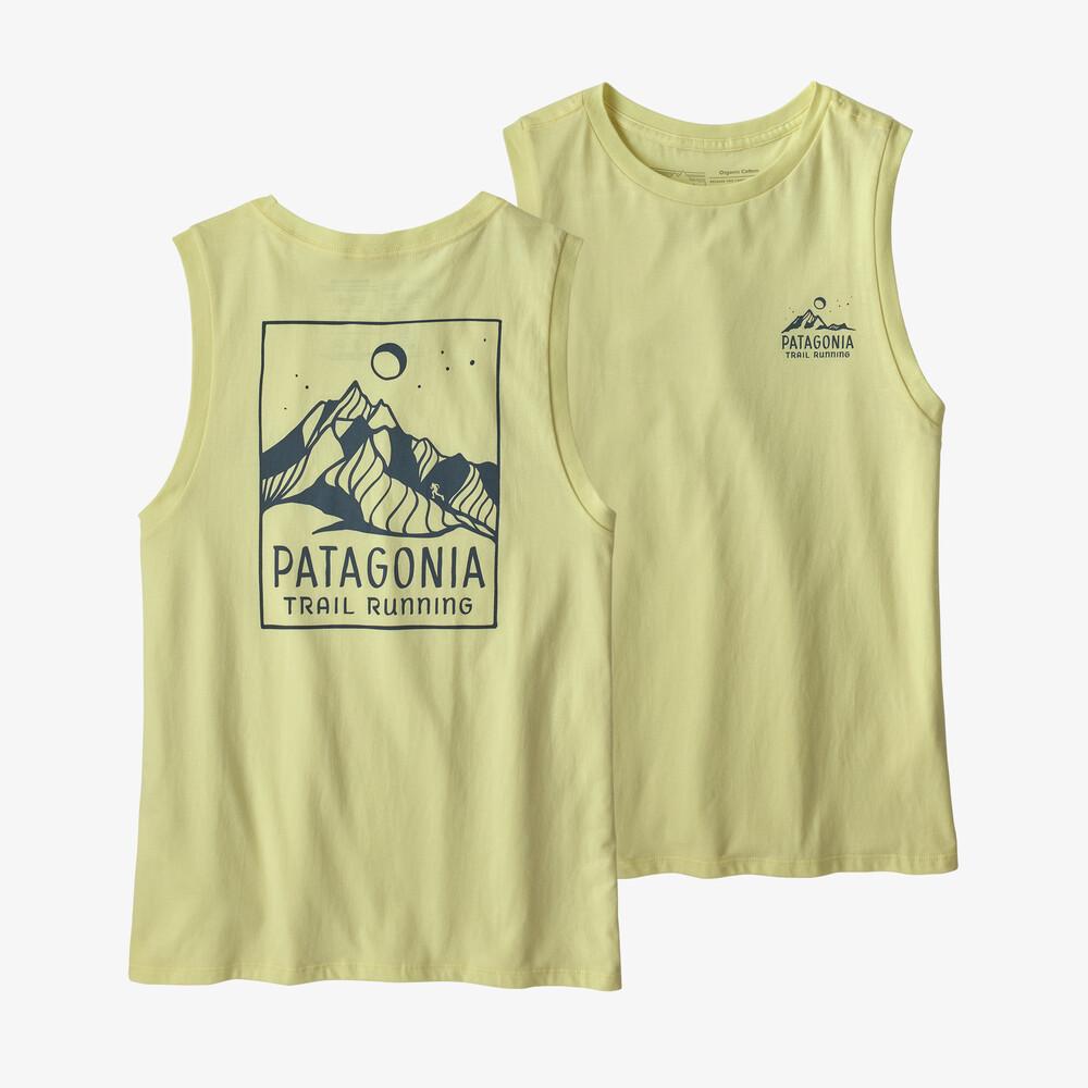 Naisten Ridgeline Runner Muscle Tee Paita - Luomupuuvillaa, Isla Yellow / XS