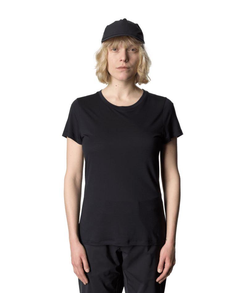 Houdini Naisten Tree Tee T-paita - 100% Tencel, True Black / XS
