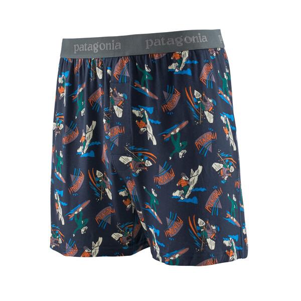 Patagonia miesten Essential Bokserit puupohjaista Tencel-materiaalia, Mr. Badger: New Navy / S