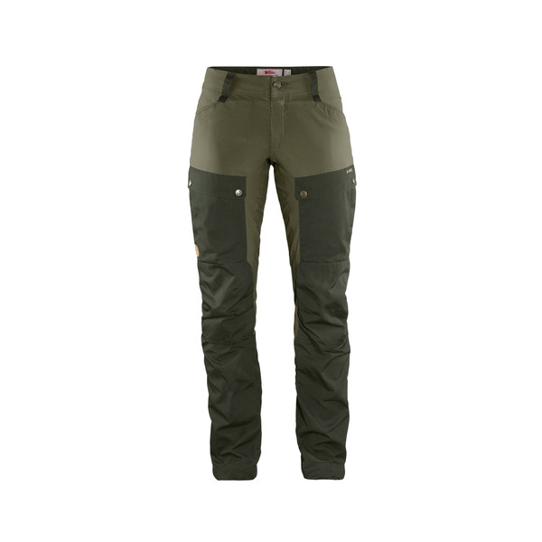 Fjällräven Keb Trousers W Short - Deep Forest-laurel Green - Naiset - 34