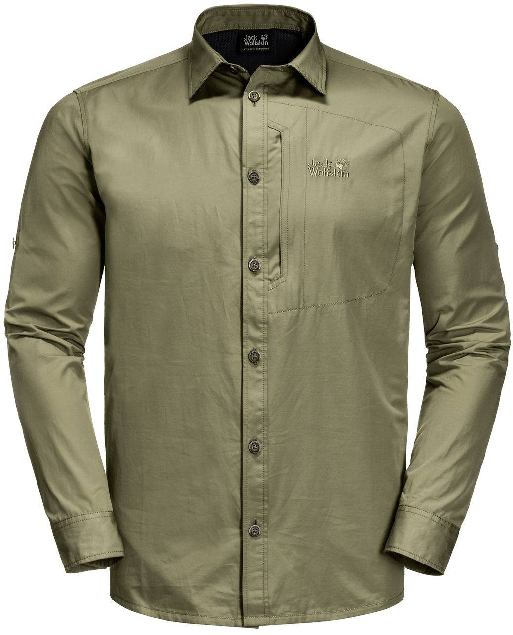 Lakeside Roll-up Shirt Men Khaki S