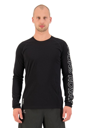 Mons Royale Miesten Temple Tech Pitkähihainen Merinopaita, Black / S