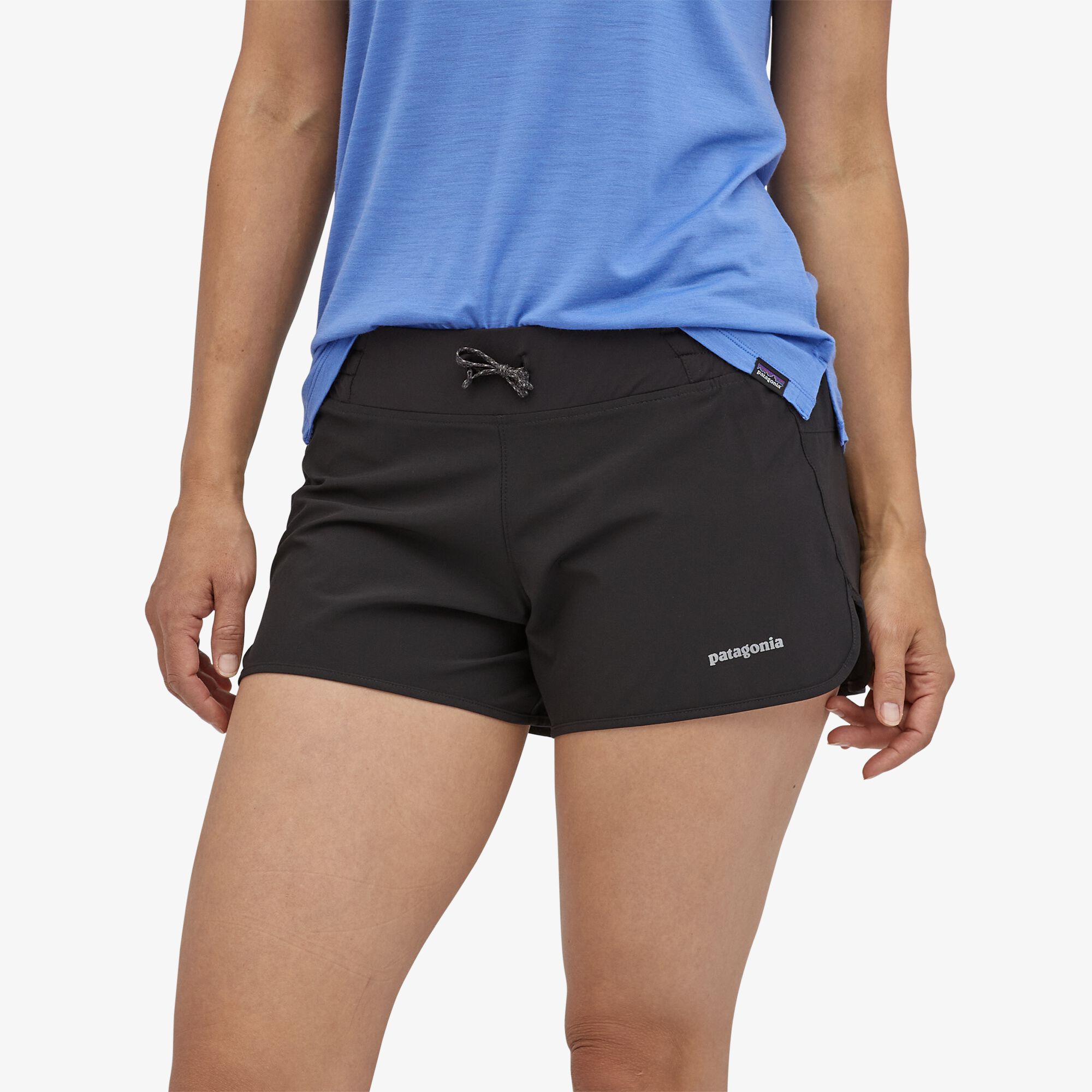 Patagonia Naisten Nine Trails Shortsit - 4"- Kierrätettyä Polyesteria, Black / XS