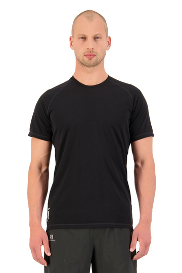 Mons Royale Miesten Temple Tech T-Paita - Merinovillaa, Black / S