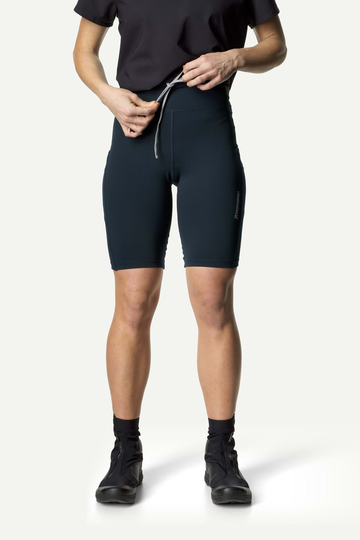 Houdini Naisten Adventure tights Shortsit - Kierrätettyä polyesteria, Blue Illusion / S