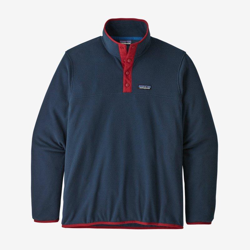 Patagonia Miesten Micro D Snap-T Fleece - Kierrätettyä polyesteria, New Navy w/Classic Red / XL